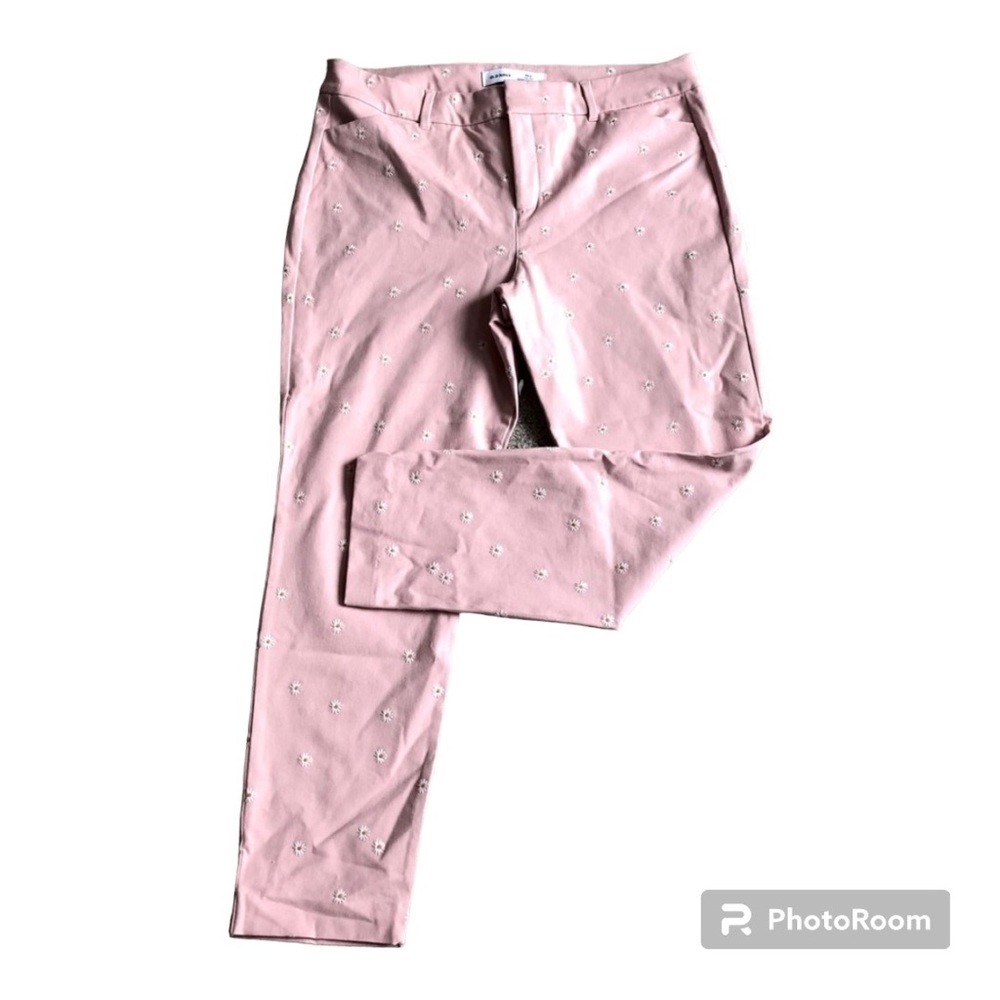 OLD NAVY high rise pixie pants sz 14 pink/daisy